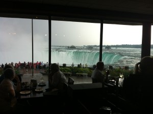 The view with a table